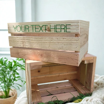 Cubo de madera personalizado - Caja de almacenamiento de madera de cedro de regalo hecha a mano Foto 1 de 4