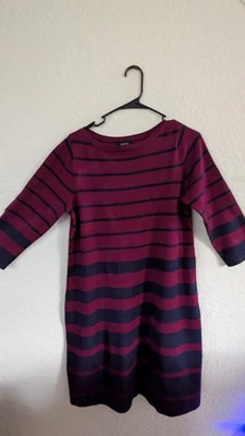 Alyx женщин красный и синий свитер платье 3/4 рукав размер маленький большой - Изображение 1 из 2