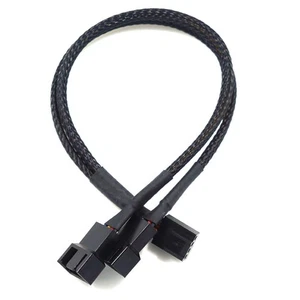 Copper 2/3/4 Way PWM 4Pin/3Pin Computer Connector Fan Power Extension CablEBB$r - Afbeelding 1 van 5