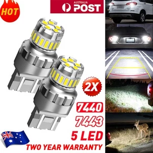 2 x T20 7440 7443 SMD 23 LED BULB BACK CAR UP REVERSE LIGHT 12V WHITE INDICATOR - Picture 1 of 12