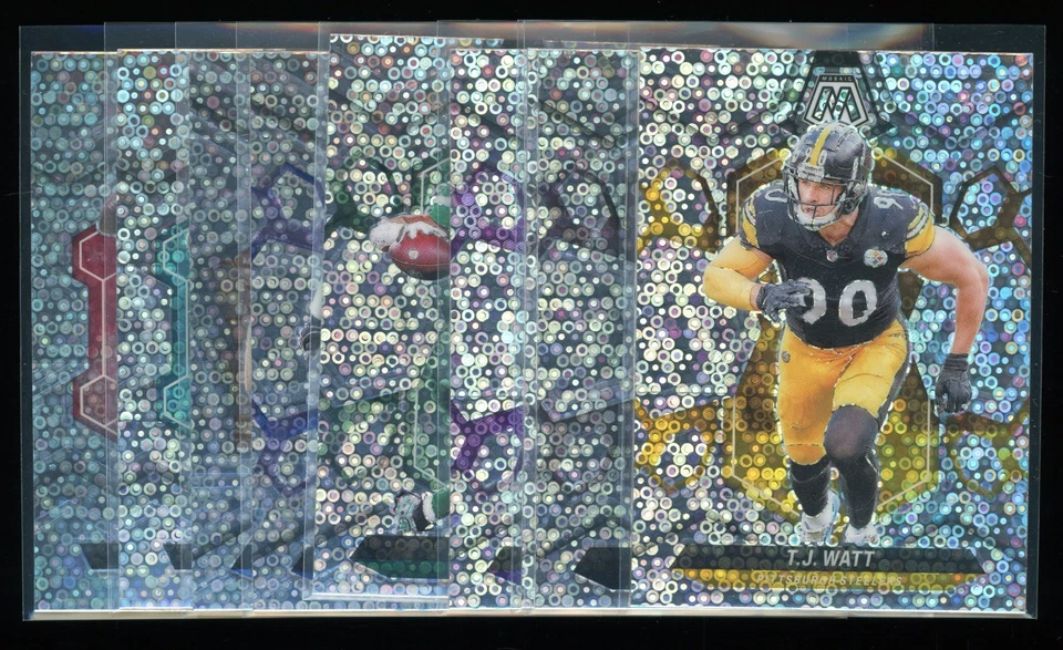 LOT 9X 2024 Panini Mosaic No Huddle Silver Prizm TJ WATT, GUERENDO RC + - Image 1 of 1