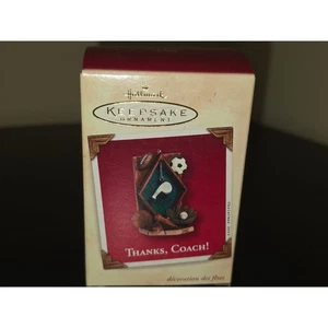 Thanks, Coach! 2002 Personalizable Hallmark Keepsake Christmas Ornament Box NIB - Picture 1 of 4
