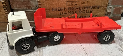 Vintage Processed Plastic White Semi Truck Heavy Hauler  Truck & Trailer - Image 1 of 4