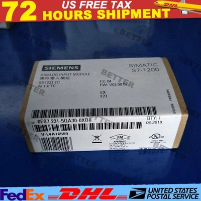 New Siemens 6ES7231-5QA30-0XB0 6ES7 231-5QA30-0XB0 S7-1200 Analog input SB 1231 - Image 1 of 3