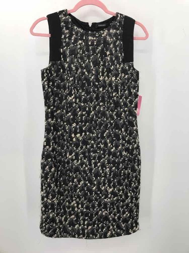 Abito smanicato Versace nero taglia 40 bodycon lunghezza ginocchio