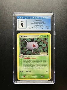 CGC 9 MINT Cascoon 30/92 REVERSE HOLO EX Legend Maker Pokemon Card 094 - Picture 1 of 1