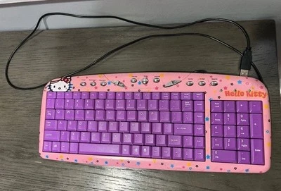 Hello Kitty USB Keyboard Pink Purple - Image 1 of 3