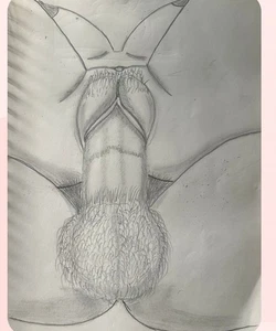 Bleistiftzeichnung Ausdrucksstarke Skizze eines männlichen/weiblichen Aktes Erotik Kunst - Bild 1 von 2