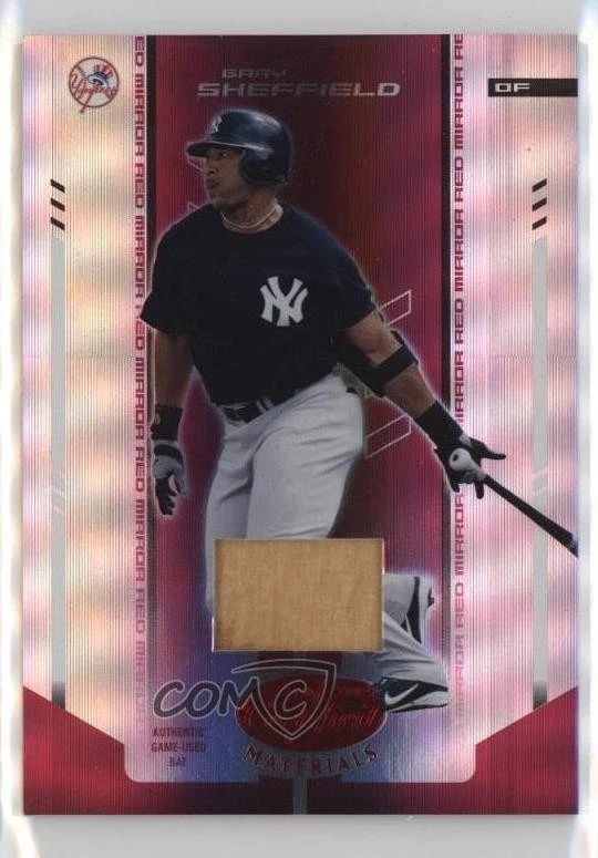 2004 Leaf Certified Materials Red Mirror Bat /250 Gary Sheffield #67 - Image 1 of 2