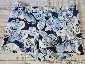 Lilly Pulitzer Damen Shorts Größe 10 blau pink Paisleymuster Sommerstil - Bild 1 von 9