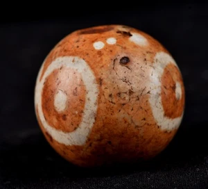Mystic old pumtek  dzi/bhaisajyaguru/ ''evil eye'  bead with  reach patina #7798 - Picture 1 of 9