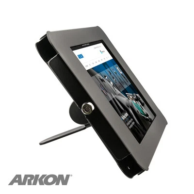 TAB05183KIT: iPad Desktop Stand w/ Key Lock for iPad 4, 3, 2, iPad Air 2 - Black - Image 1 of 4