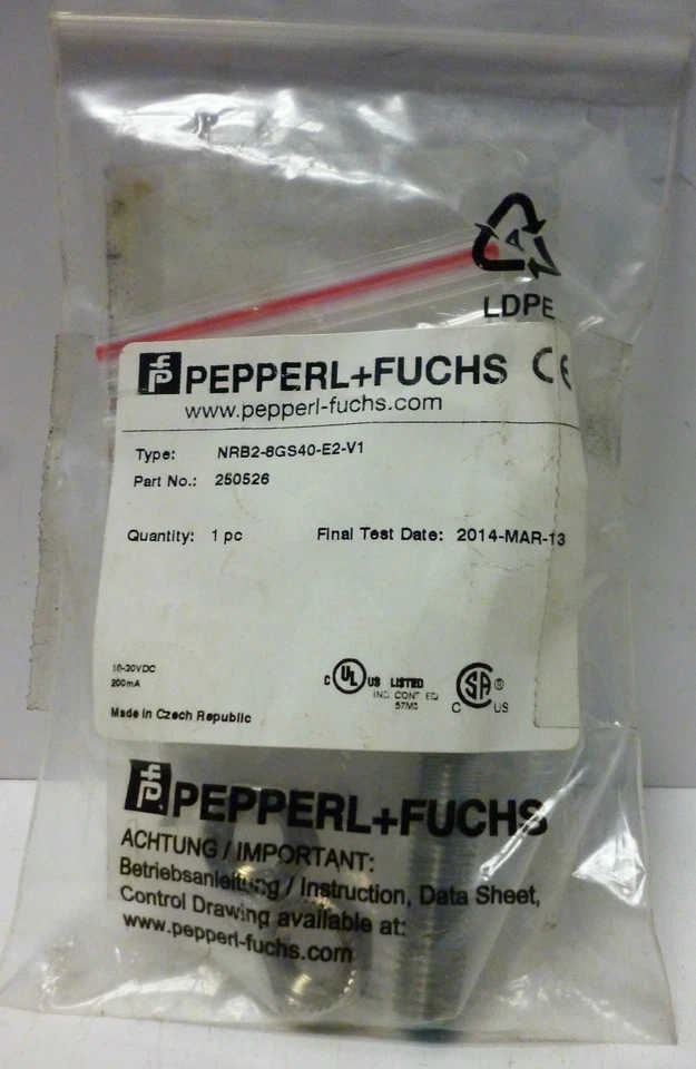 Pepperl NRB2-8GS40-E2-V1 Inductive Proximity Sensor - Image 1 of 4