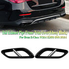 Tail Exhaust Pipe Frame For Benz E Class W214 E260 E300 AMG 2024-up Glossy Black