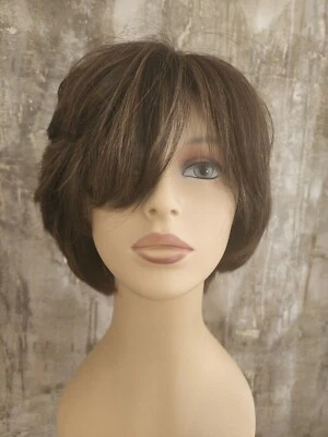 PELUCA KOSHER PELUCAS YAFFA 100% EUROPEO VIRGEN CABELLO HUMANO 10" MARRÓN RESALTADO Foto 1 de 4