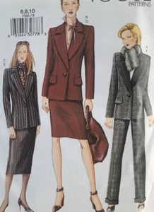 UC Vogue 7391 Sew Pattern Misses Lined Business Suit Jacket Pants Skirt 6-8-10 - Picture 1 of 5