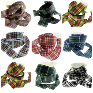 Scottish Tartan Ribbon Black Watch, Cameron, Buchanan, Mackenzie, Dress Stuart - Picture 1 of 17