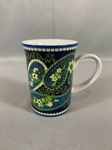 Vera Bradley Rhythm & Blues Kaffeebecher 10 Unzen NICHT MEHR PRODUZIERT OHNE DECKEL - Bild 1 von 5
