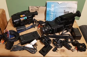 Spares Repair Bundle: Sony Video 8 Handycam + Accessories CCD-F380E + CCD-TR411E - Picture 1 of 7