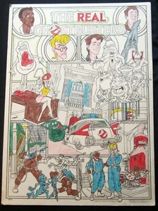 Póster de cartón vintage 1984 de The Real Ghostbusters serie de dibujos animados de televisión 16 x 22 - Imagen 1 de 10