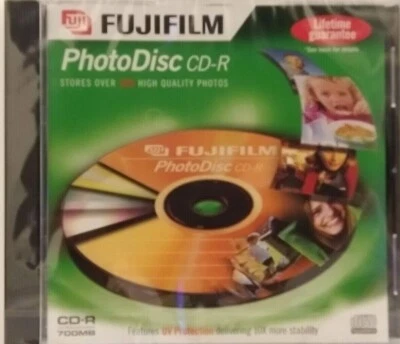 FUJIFILM Photo Disc CD-R Retro  700MB DATA CDR – NEW & SEALED - Image 1 of 4