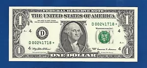 1999 CH/CU 1ST. RUN $1 CLEVELAND STAR NOTE SERIAL D00241718* - Picture 1 of 1
