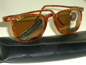 VINTAGE B&L RAY BAN W1725 SLEEK TORTOISE ASBURY TRADITIONALS CHROMAX SUNGLASSES - Picture 1 of 8