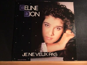 CELINE DION 12" Vinyl LP Record Single JE NE VEUX PAS 1987 France Misprint - Picture 1 of 5