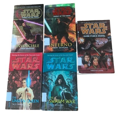 Lot Of 5 Mixed Star Wars Paperback Books Ex Library - Image 1 of 3