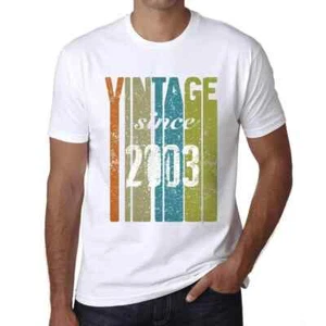 Men's Graphic T-Shirt Vintage Since 2003 21st Birthday Anniversary 21 Year Old - Picture 1 of 7