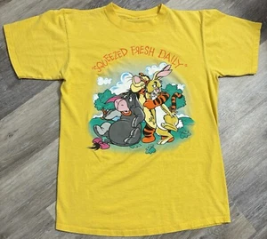 Vintage POOH & FRIENDS Shirt Medium Tigger Eeyore Rabbit DISNEY Squeezed Fresh - Picture 1 of 4