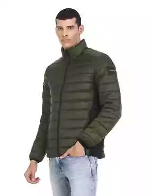 Calvin Klein Men's Dark Green Polyester Lightweight Hooded Puffer Jacket RRP£190 - Image 1 of 4