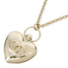 Chanel Necklace Pendant Heart Rocket Gold CC Coco Mark 4334
