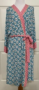 NWT Matilda Jane size L blue pink lounge around Daisy print robe womens - Picture 1 of 10