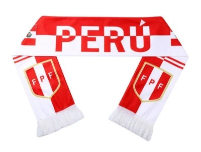 Peru National Team Soccer Scarf - Peruvian Fútbol Polar Fleece La Blanquirroja - Image 1 of 3
