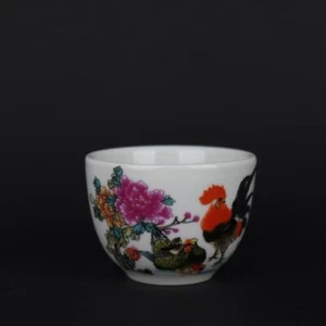 Jingdezhen Family Portrait Pattern Teacup Porcelain Antique Collection Decorate - Picture 1 of 5