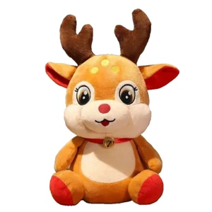Plush Toy Elk Stuffed Animal Doll 20cm / 7inch Christmas Soft Gift Kids Party - Picture 1 of 8