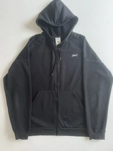 Reebok Thermowarm Full Zip Fleece Black Men's Size Large - Picture 1 of 11