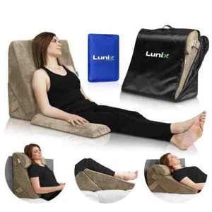 Lunix 3pc Adjustable Orthopedic Bed Wedge Pillow Set | Post Surgery Recovery Wdg - Picture 1 of 5