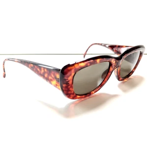 Ellen Tracy Vintage Red/Orange Tortoise Shell Sunglasses Boho Chic B69-161-2 - Picture 1 of 6