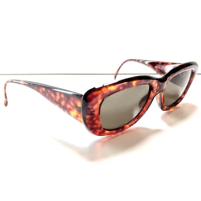 Винтажные солнцезащитные очки Ellen Tracy в красно-оранжевой черепаховой оправе богемный шик B69-161-2 - Изображение 1 из 4