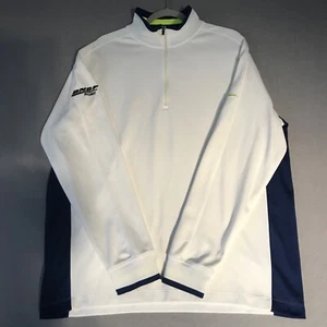 Nike Golf BNSF Railway Mens Blue White Quarter Zip Long Sleeve Pullover Size XL - Picture 1 of 9
