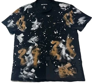 Camisa True Religion Negra Tie Dye Pintura Salpicaduras Para Hombres XL Espacio Western Steampunk - Imagen 1 de 9