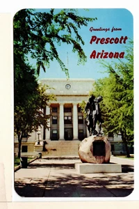 Vintage AZ Postcard Greetings From Prescott Court House & Bucky O'Neill-DB2 - Picture 1 of 2