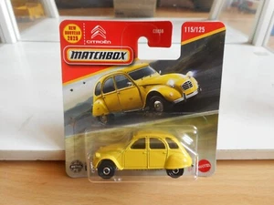 Matchbox 1970 Citroen 2CV in Yellow on Blister - Afbeelding 1 van 1