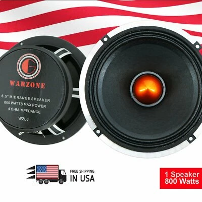 Gravity WZL6 6.5? Midrange Bullet Loud Speaker 800w 4 ohm Car Audio speaker  x1 - Image 1 of 4