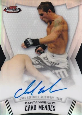 Подписанная карта Чада Мендеса 2012 Topps Finest UFC #A-CM с автографом 189 179 142 164 - Изображение 1 из 4