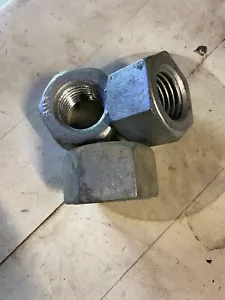 "Tuerca hexagonal estructural de 1-1/4"x7, galvanizada en inmersión caliente, marcada "SHS" y ""2Hzn"" - Imagen 1 de 5