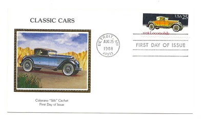 2381-85 Classic Cars set of 5 Colorano "Silk" Cachets, FDCs - Image 1 of 3