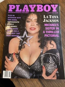 Playboy Magazine March 1989 LaToya Jackson Vgc Vintage - Picture 1 of 2
